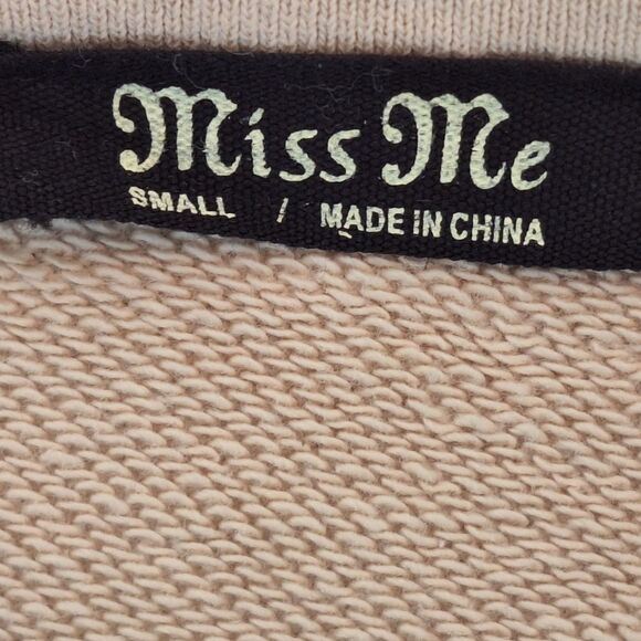 Miss Me Women's Taupe Aztec Button Front Mixed Shacket Small Never Worn - Picture 7 of 16